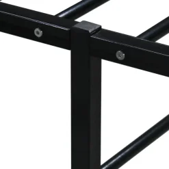 vidaXL - Tweepersoonbed pallet - Zwart - Metaal - 180x200 cm