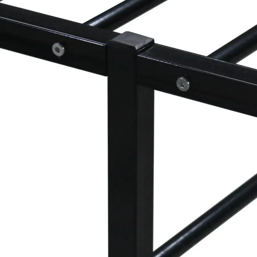 vidaXL - Tweepersoonbed pallet - Zwart - Metaal - 180x200 cm