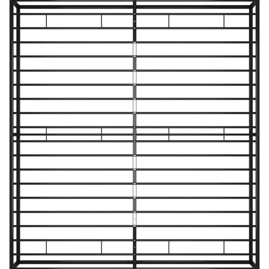 vidaXL - Tweepersoonbed pallet - Zwart - Metaal - 180x200 cm