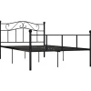 Twijfelaars-vidaXL - Tweepersoonbed -Zwart - Metaal - 140x200 cm