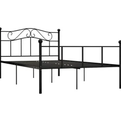 Twijfelaars-vidaXL - Tweepersoonbed -Zwart - Metaal - 140x200 cm
