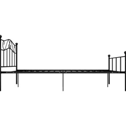 Twijfelaars-vidaXL - Tweepersoonbed -Zwart - Metaal - 140x200 cm