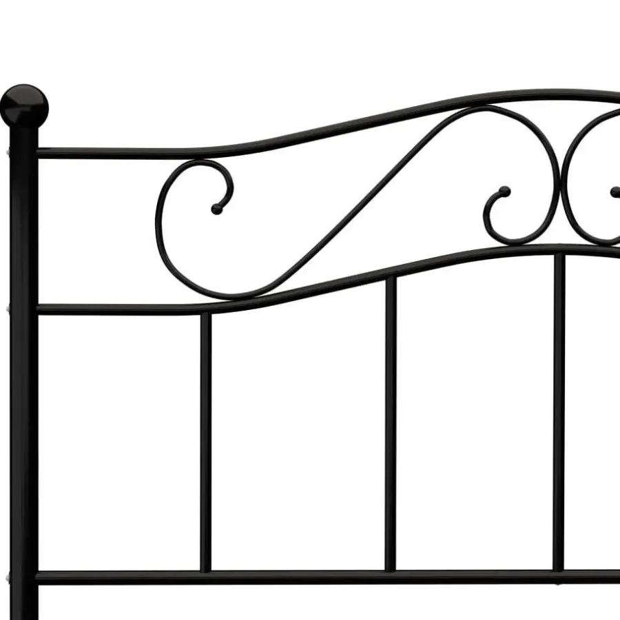 Twijfelaars-vidaXL - Tweepersoonbed -Zwart - Metaal - 140x200 cm