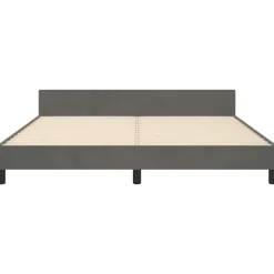 2-Persoons Bedden-vidaXL - Tweepersoonsbed - Donkergrijs - Fluweel - 160x200 cm
