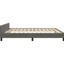 2-Persoons Bedden-vidaXL - Tweepersoonsbed - Donkergrijs - Fluweel - 160x200 cm