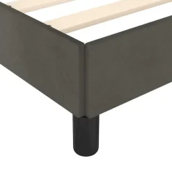 2-Persoons Bedden-vidaXL - Tweepersoonsbed - Donkergrijs - Fluweel - 160x200 cm