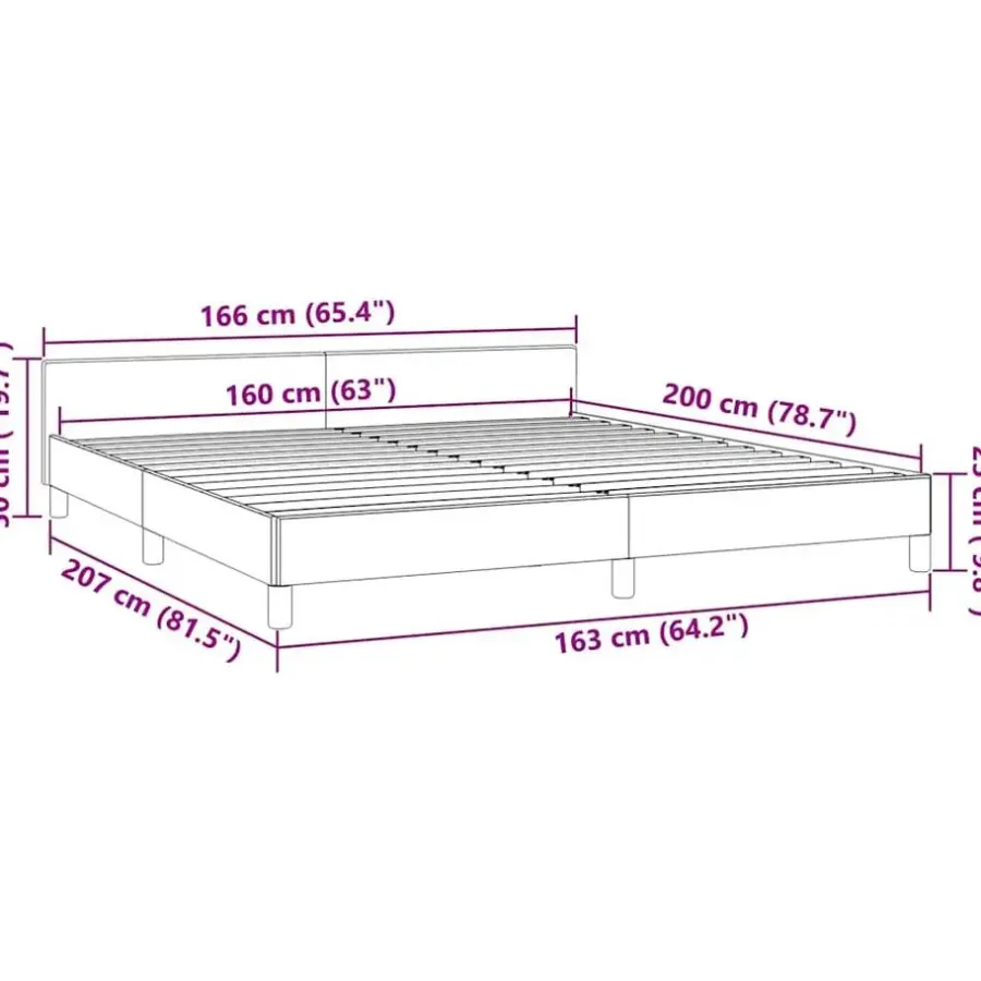2-Persoons Bedden-vidaXL - Tweepersoonsbed - Donkergrijs - Fluweel - 160x200 cm