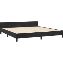 2-Persoons Bedden-vidaXL - Tweepersoonsbed frame zonder matras - Zwart - Fluweel - 180x200 cm