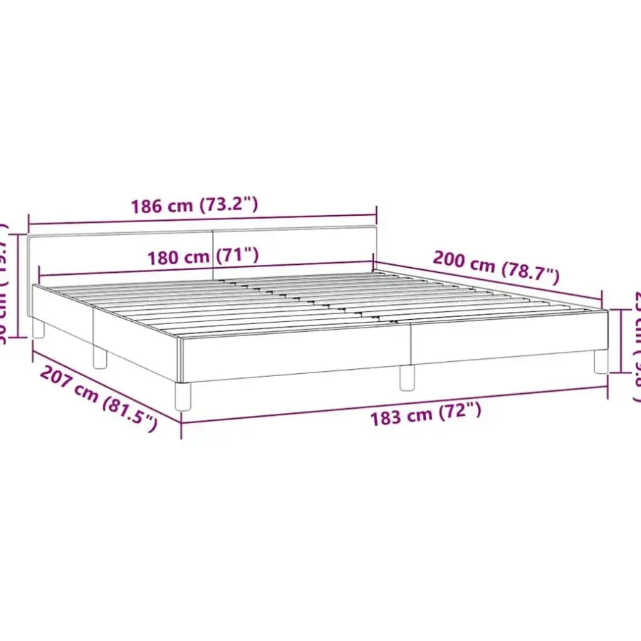 2-Persoons Bedden-vidaXL - Tweepersoonsbed frame zonder matras - Zwart - Fluweel - 180x200 cm