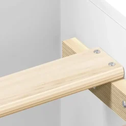 vidaXL - Tweepersoonsbed met hoofd- en voeteneinde - Wit - Hout - 120x200 cm