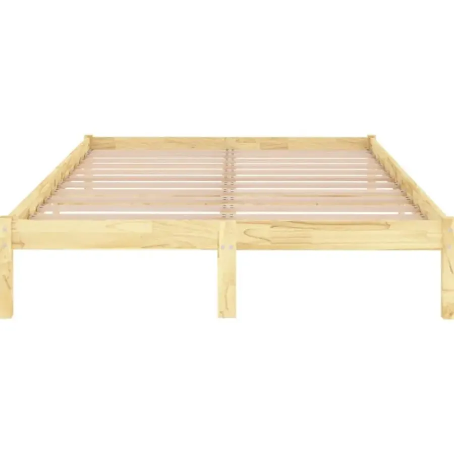 2-Persoons Bedden-vidaXL - Tweepersoonsbedden - Bruin - Grenenhout - 120 x 200 cm