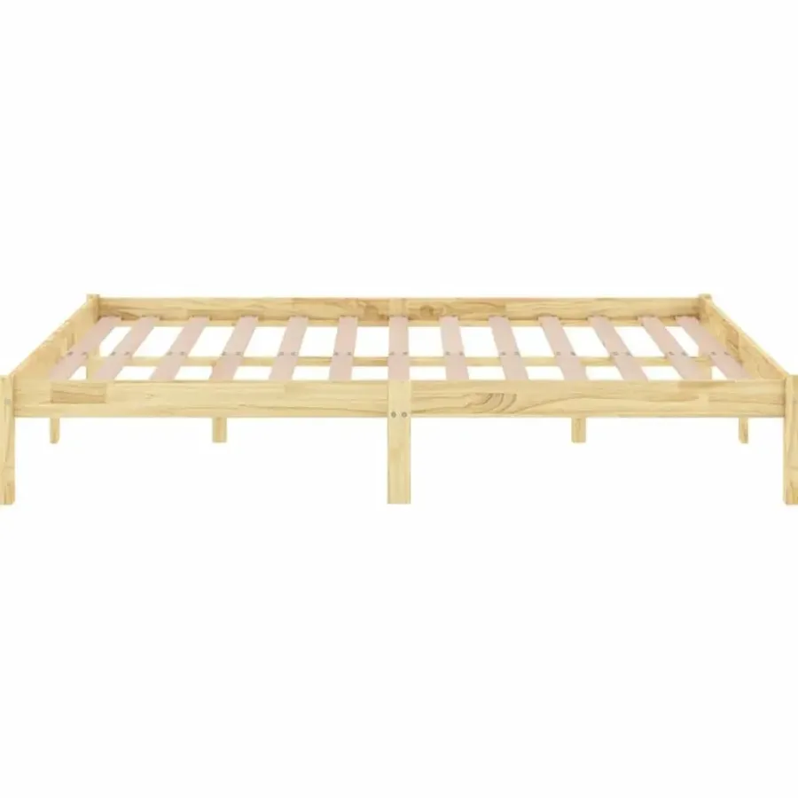 2-Persoons Bedden-vidaXL - Tweepersoonsbedden - Bruin - Grenenhout - 120 x 200 cm