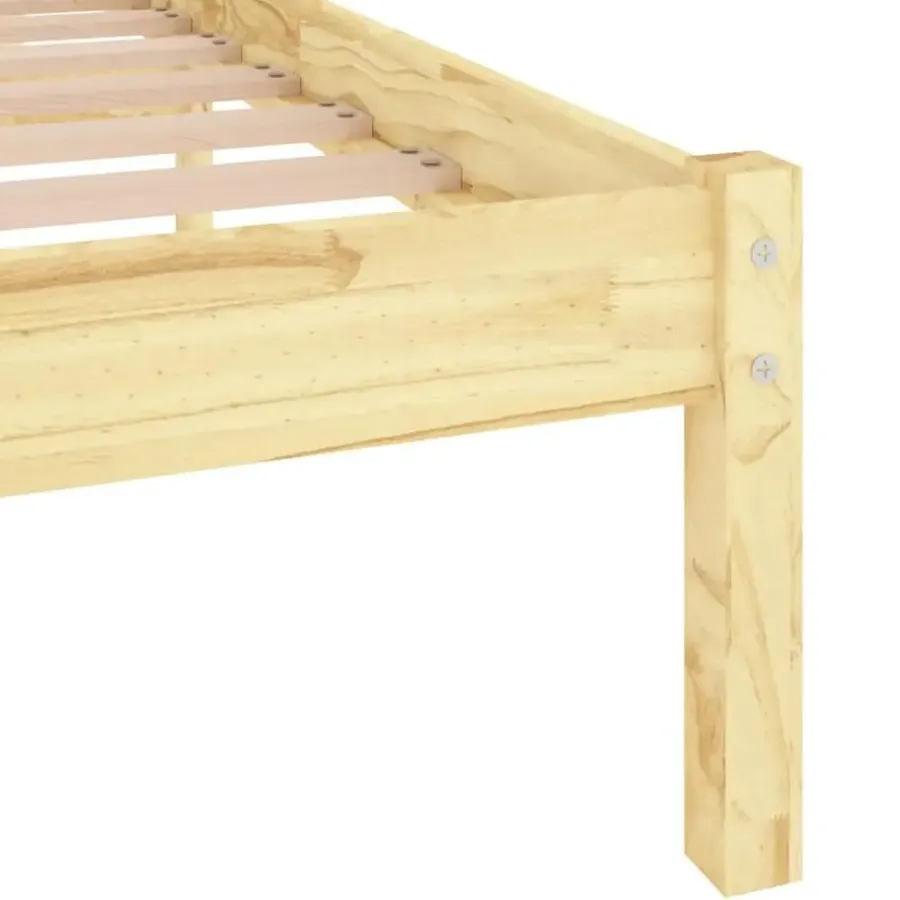 2-Persoons Bedden-vidaXL - Tweepersoonsbedden - Bruin - Grenenhout - 120 x 200 cm