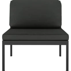 vidaXL - Tweezitsbank - Antraciet - Aluminium