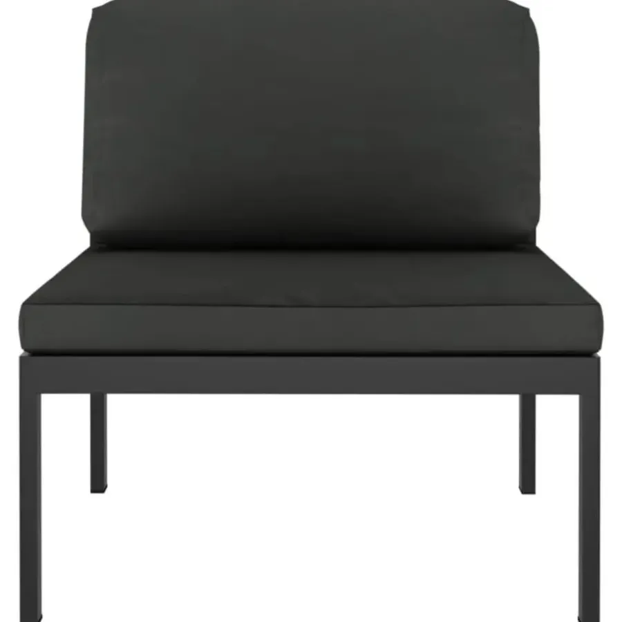 vidaXL - Tweezitsbank - Antraciet - Aluminium