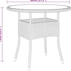 Tuinsets|Tuinsets-vidaXL - Verstelbaar Tuinset met zwart kussens - Poly rattan en bruin - 5 stuks
