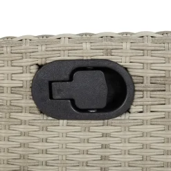 vidaXL - Verstelbare loungebank met kussens - Lichtgrijs rattan - 105x66x93 cm