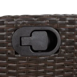 Loungebanken-vidaXL - Verstelbare loungebank met crème kussens - Bruin rattan - 105x66x93 cm