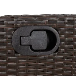 Loungebanken-vidaXL - Verstelbare loungebank met crème kussens - Bruin rattan - 104x59x93 cm
