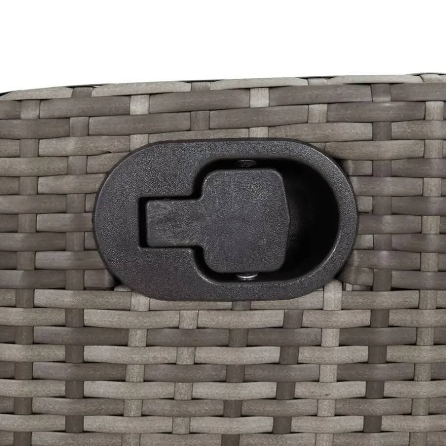 vidaXL - Verstelbare loungebank met kussens - Grijs - Poly rattan - 105x59x93 cm