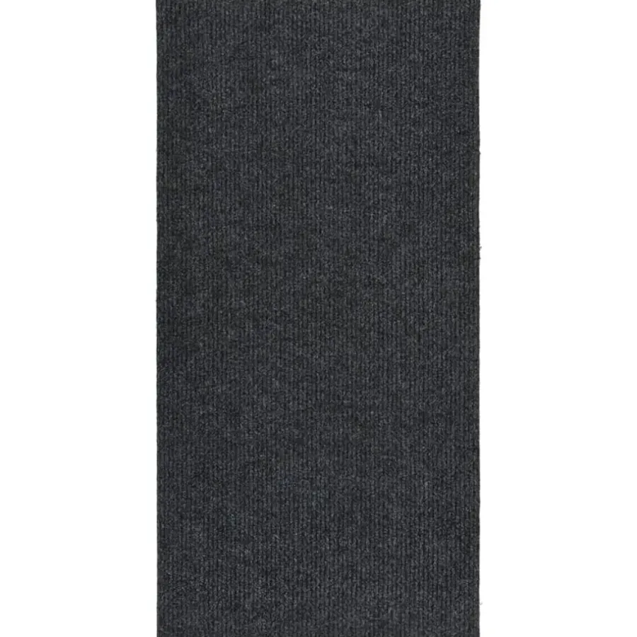 Deurmatten-vidaXL - Vloerkleed - Antraciet - Polypropyleen - 100 x 200 cm