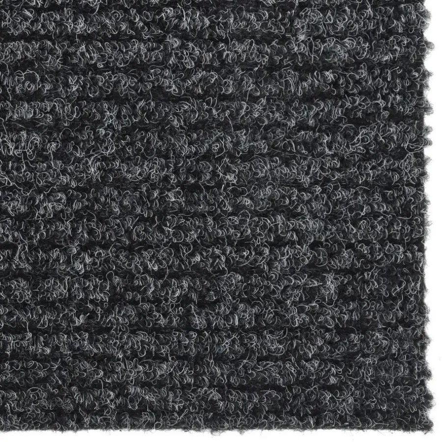 Deurmatten-vidaXL - Vloerkleed - Antraciet - Polypropyleen - 100 x 200 cm