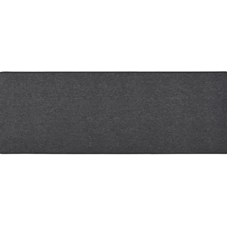 Tapijtlopers En Keukenlopers-vidaXL - Vloerkleed - Antraciet - Polypropyleen - 80 x 250 cm