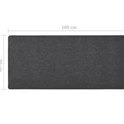 vidaXL - Vloerkleed - Antraciet - Polypropyleen - 50 x 100 cm