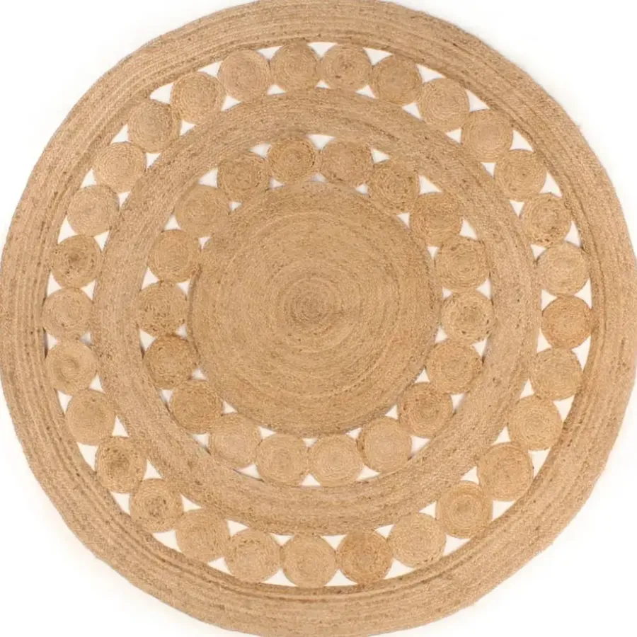 Jute Vloerkleden-vidaXL - Vloerkleed - Beige - Jute - 210 cm