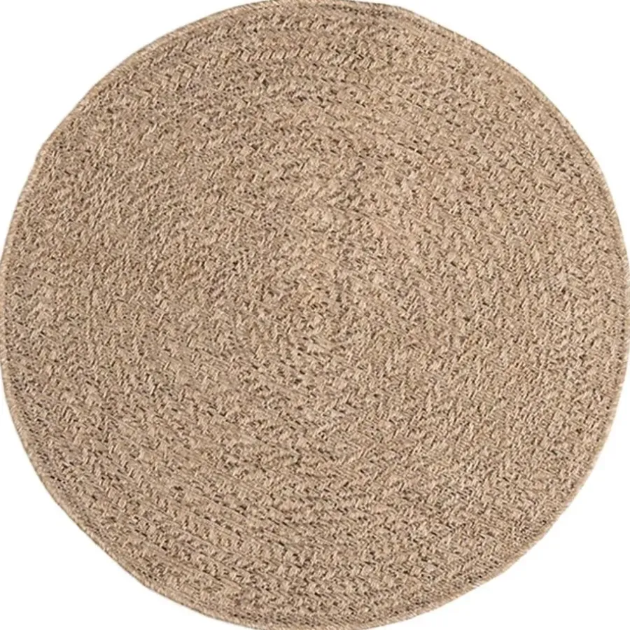 Ronde Vloerkleden-vidaXL - Vloerkleed - Bruin - Polypropyleen - Ø 90 cm