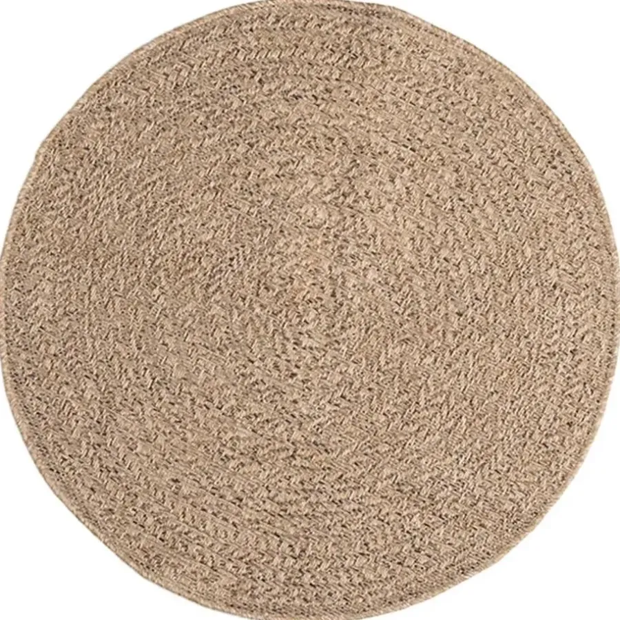 Ronde Vloerkleden-vidaXL - Vloerkleed - Bruin - Polypropyleen - Ø 90 cm