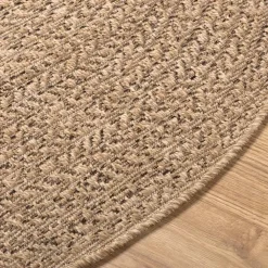 Ronde Vloerkleden-vidaXL - Vloerkleed - Bruin - Polypropyleen - Ø 90 cm