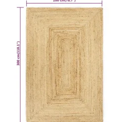 Jute Vloerkleden-vidaXL - Vloerkleed - Bruin - Jute - 200 x 300 cm