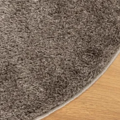Hoogpolige Vloerkleden|Ronde Vloerkleden-vidaXL - Vloerkleed - Grijs - Polyester - Ø 160 cm