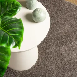 Hoogpolige Vloerkleden|Ronde Vloerkleden-vidaXL - Vloerkleed - Grijs - Polyester - Ø 160 cm
