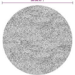 Hoogpolige Vloerkleden|Ronde Vloerkleden-vidaXL - Vloerkleed - Grijs - Polyester - Ø 160 cm