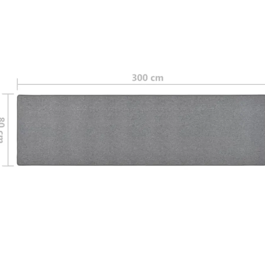 Tapijtlopers En Keukenlopers-vidaXL - Vloerkleed - Grijs - Polypropyleen - 80 x 300 cm