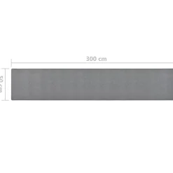 vidaXL - Vloerkleed - Grijs - Polypropyleen - 50 x 300 cm