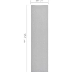 vidaXL - Vloerkleed - Grijs - Polypropyleen - 80 x 300 cm