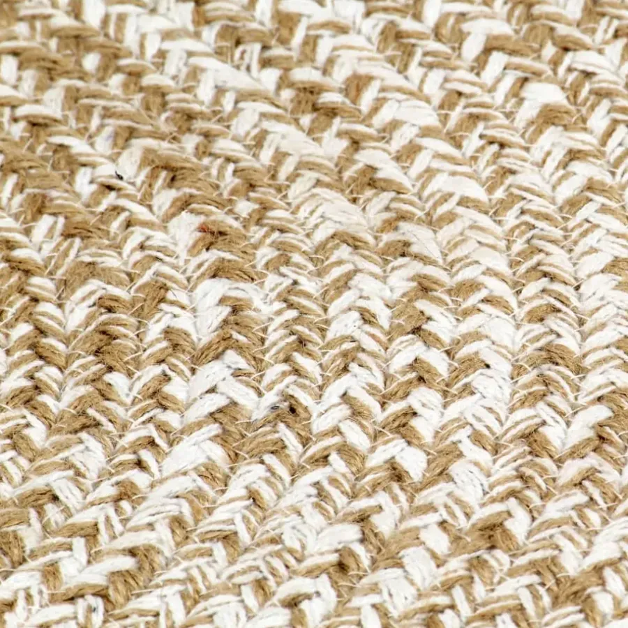 Jute Vloerkleden|Ronde Vloerkleden-vidaXL - Vloerkleed - Wit - Jute