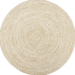 Jute Vloerkleden|Ronde Vloerkleden-vidaXL - Vloerkleed - Wit - Jute