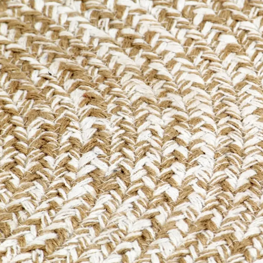 Jute Vloerkleden|Ronde Vloerkleden-vidaXL - Vloerkleed - Wit - Jute