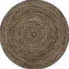 Jute Vloerkleden|Ronde Vloerkleden-vidaXL - Vloerkleed - Zwart - Jute