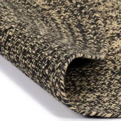 Jute Vloerkleden|Ronde Vloerkleden-vidaXL - Vloerkleed - Zwart - Jute
