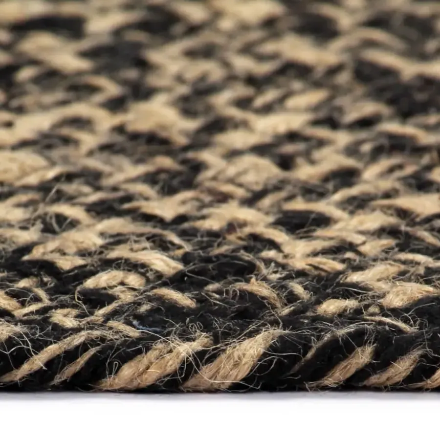 Jute Vloerkleden-vidaXL - Vloerkleed - Zwart - Jute