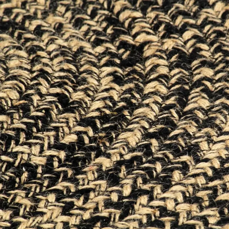 Jute Vloerkleden-vidaXL - Vloerkleed - Zwart - Jute