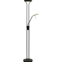 vidaXL - Vloerlamp - Zwart - Staal