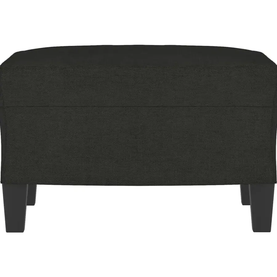 vidaXL - Voetenbank - Zwart - Stof - 60 x 50 x 41 cm