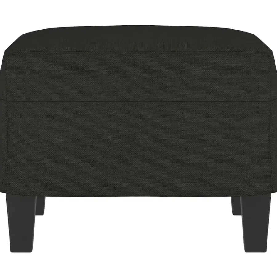 vidaXL - Voetenbank - Zwart - Stof - 60 x 50 x 41 cm