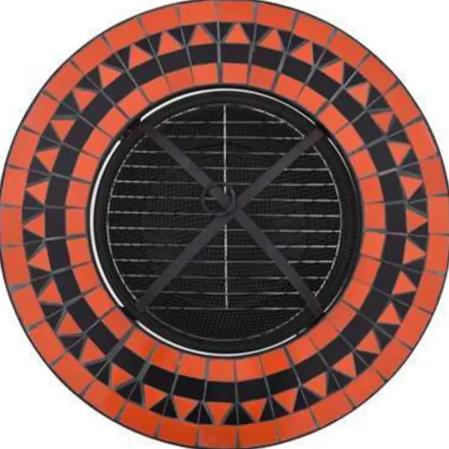 vidaXL - Vuurtafel - Bruin - Keramiek